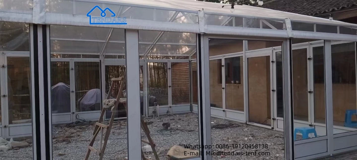 outdoor glass tent