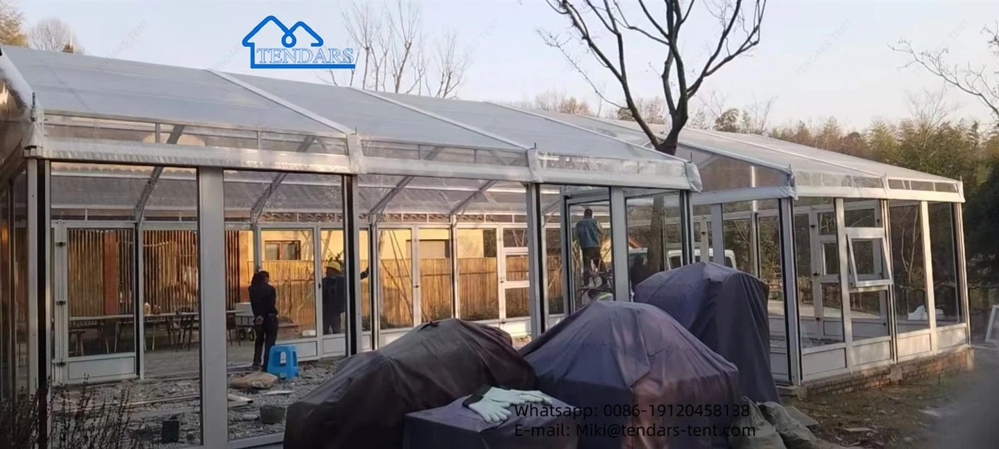 large glass tent